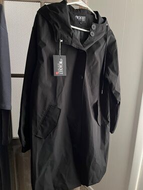Jack by BB Dakota Black Hooded Raincoat
